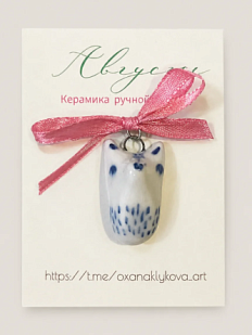 Подвеска Августа «Волк», фарфор