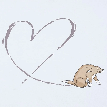 Футболка ШКЯ x Barking store «С любовью», L муж., серый, фото 2.