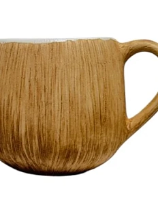 Кружка ручной работы Катя Вебер «Кокос», коричневая, керамика, 200 мл, круглая