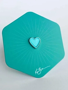 Значок «Сердечко», бирюзовый