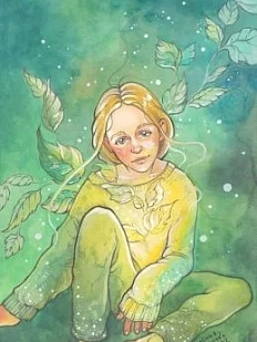 Открытка Зелёная лампочка «Росток», А6