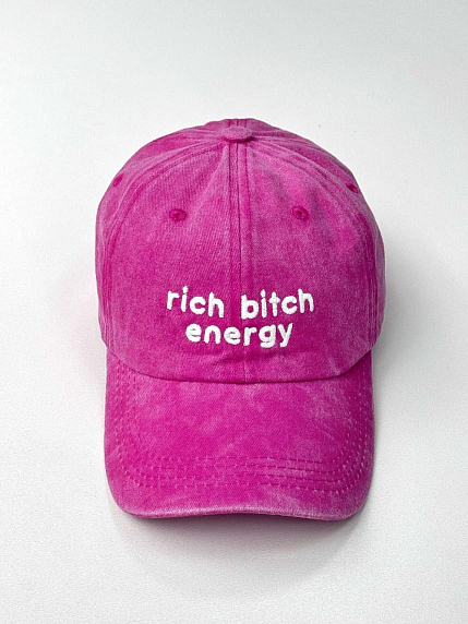 Кепка Феисм «Rich bitch energy», розовая, фото 1.
