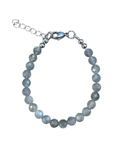 Браслет из лабрадорита с огранкой