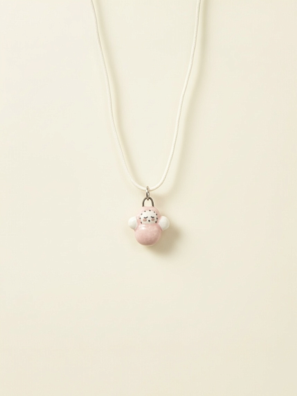 Чокер ручной работы Аннушка, керамика, розово-белый, в ассортименте, фото 2.