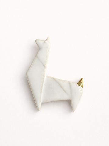 Брошь ручной работы «Лама оригами», Partala ceramics, фото 1.