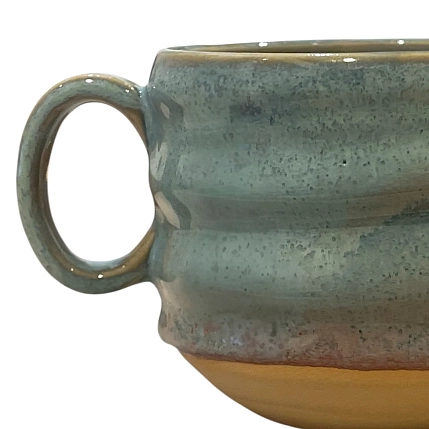 Кружка спираль бирюзовая, керамика, 350 мл, фото 3.