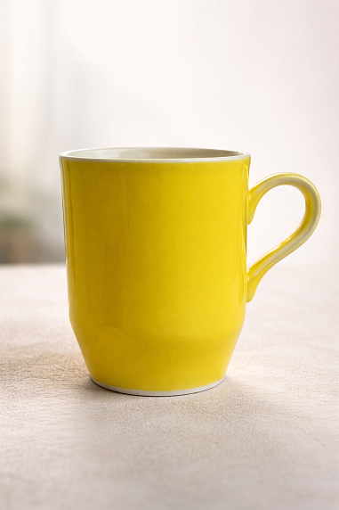 Кружка ручной работы Мастерская Виктории Нор «Лошадка», жёлтая, керамика, 200 мл, фото 2.