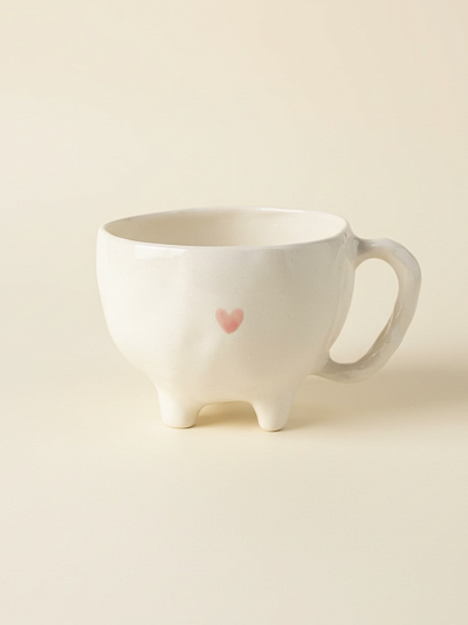 Кружка ручной работы на ножках Быкова керамика «Зайчик», 250 мл, фото 2.