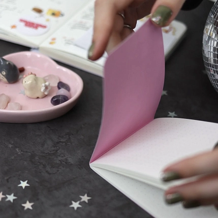 Блокнот «Встречи» в точку, 12 х 8,5 см, 30 листов, фиолетовый, фото 3.