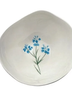 Пиала ручной работы Верба керамика «Незабудки», керамика, 9 см