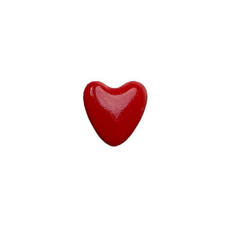 Брошь ручной работы «Сердце красное»