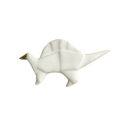 Брошь ручной работы динозавр с гребнем «Бронтозавр», Partala ceramics, фото 1.