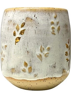 Стакан ручной работы «Пшеница», белый, керамика, 300 мл