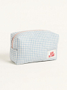 Косметичка ручной работы «Moyen», голубая мелкая клетка, превью фото 1