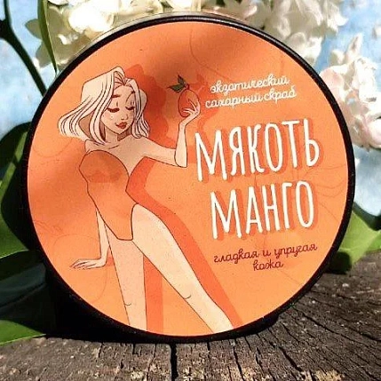 Экзотический сахарный скраб Meela Meelo «Мякоть манго», фото 2.
