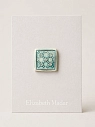 Брошь ручной работы Elizabeth Madar Плиточка, серо-синяя, керамика, превью фото 1