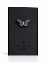 Брошь ручной работы Bulygin «Бабочка», фарфор, чёрно-серебристая, превью фото 3