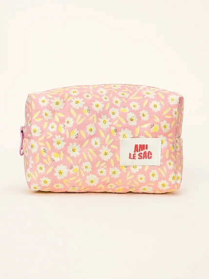 Косметичка ручной работы АМИ (Ami lé sac) «Bebesss», белые цветы, фото 1.