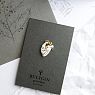 Брошь ручной работы Bulygin «Сердце», фарфор, бело-золотистая, превью фото 5