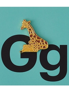 Металлический значок Heart of Moscow «Жираф» серия Зоопарк