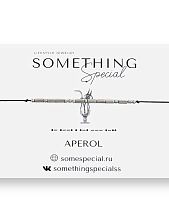 Браслет язык Морзе на чёрной нити «Aperol» 