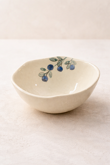 Пиала ручной работы Верба керамика «Черника», керамика, 9 см, фото 2.