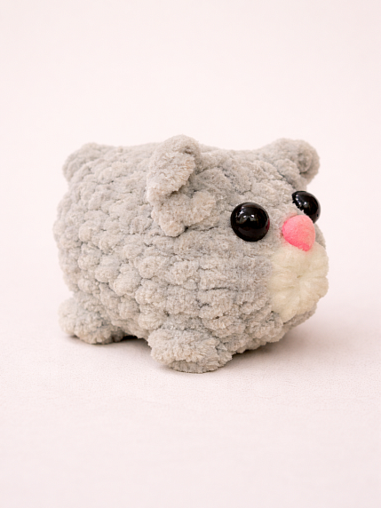 Плюшевая игрушка «Котик», серый, фото 1.