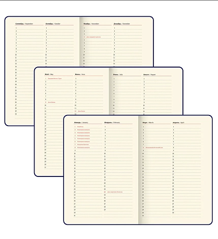 Подарочный набор с ежедневником «President» и ручкой, сиреневый, фото 3.