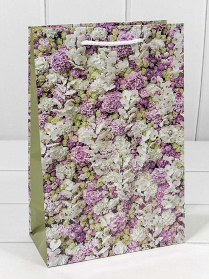 Пакет подарочный «Цветы», 20х30 см, фото 6.