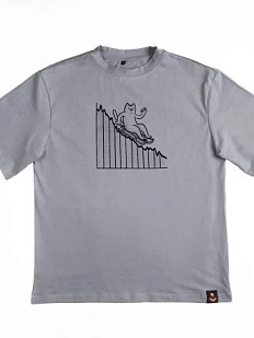 Футболка Barking Store «Weeeee», L муж., серый