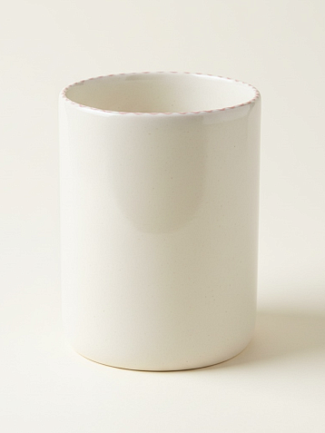 Стакан ручной работы Донышко-горлышко «Кот Краш Сизый», белый, керамика, 300 мл, фото 2.