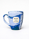 Кружка ручной работы NF ceramics «Люблю тебя, p***ets», синяя, керамика, 400 мл, превью фото 1