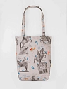 Сумка шоппер Забористый текстиль «Кони Петербурга», хлопок, серый, превью фото 1