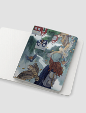 Тетрадь «Вверх ногами», иллюстратор Анна Спешилова, А5, 40 листов, серый