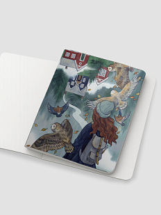 Тетрадь «Вверх ногами», иллюстратор Анна Спешилова, А5, 40 листов, серый