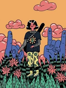 Картхолдер Валя Карнавалова «Панк», оранжевый, ПВХ