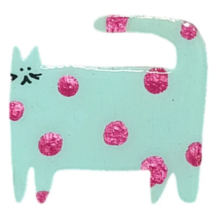 Брошь Ручками-Ручками «Толстый кот», дерево, фото 1.