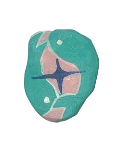 Значок ручной работы «Звезда», полимерная глина, 40 мм