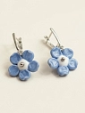 Серьги Бур.Мур «Незабудки», родированная латунь, муранское стекло, превью фото 1