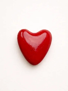 Брошь ручной работы «Сердце красное», Partala ceramics