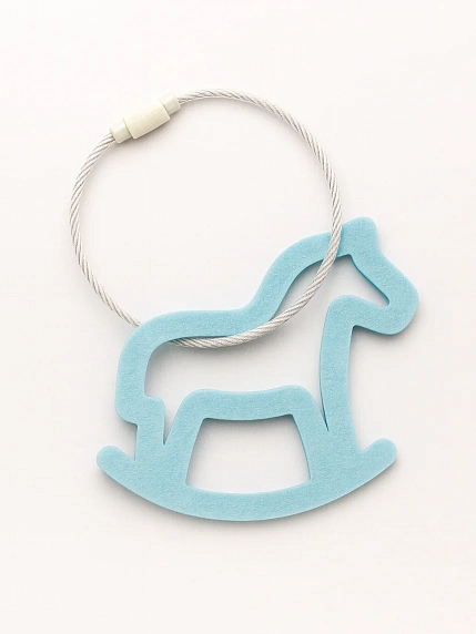 Брелок DARI DARI «Лошадка-качалка», голубой, 6 см, фото 1.
