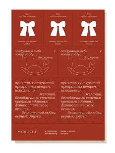Набор наклеек Mitrozhe «Друг, год был чудесным», А5, красный