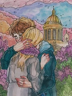 Открытка Зелёная лампочка «А в Петербурге - весна», А6