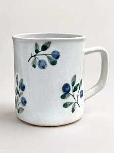 Кружка ручной работы Верба керамика «Черника», керамика, 400 мл