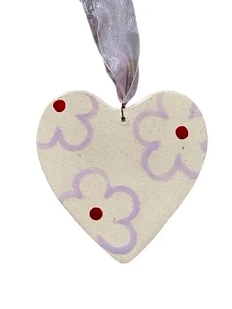 Ёлочная игрушка ручной работы «Сердечко», 8 см