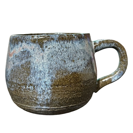 Кружка ручной работы коричнево-синяя, керамика, 250 мл, фото 1.