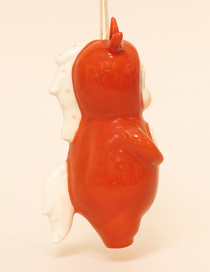 Ёлочная игрушка из фарфора «Малыш в костюме единорога», 10 см, фото 3.