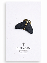 Брошь ручной работы Bulygin «Моль», фарфор, чёрно-серебристая, превью фото 1