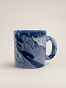 Кружка ручной работы Тата вытворяет/NF ceramics «Перфекце***ст», синяя, керамика, 600 мл, превью фото 2