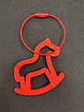 Брелок «Лошадка-качалка», красный, 6 см, превью фото 2